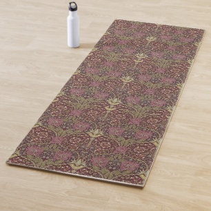 Tapis De Yoga William Morris, Honeysuckle, floral.