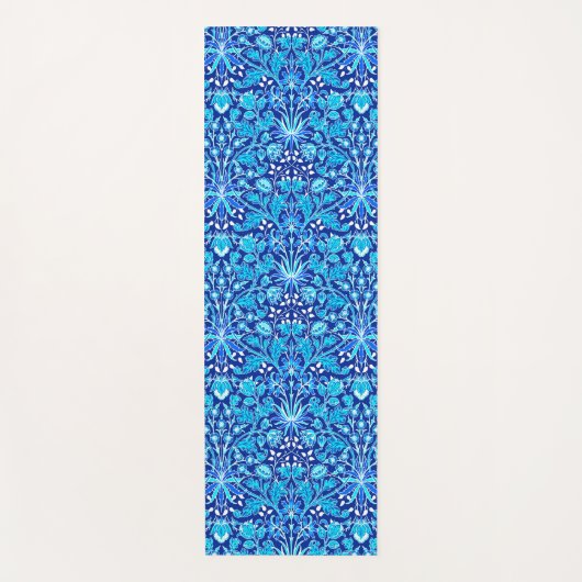 Tapis De Yoga William Morris Hyacinth Imprimer, Navy et Cobalt B (Devant)