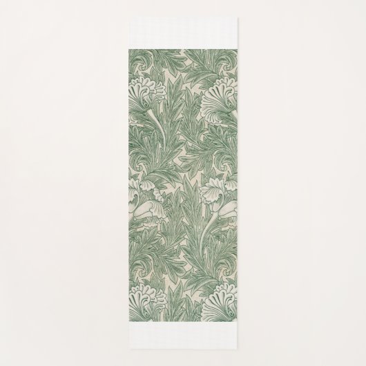 Tapis De Yoga William Morris tulip fond textile vert (Devant)