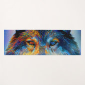 Tapis De Yoga Wolf de l'esprit mystique (Devant (Horizontal))