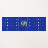 Tapis De Yoga World Globe & Stars on Blue (Devant (Horizontal))