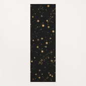 Tapis De Yoga Yellow Stars Black Night Sky (Devant)