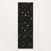 Tapis De Yoga Yellow Stars Black Night Sky (Dos)