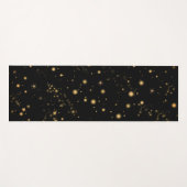 Tapis De Yoga Yellow Stars Black Night Sky (Devant (Horizontal))