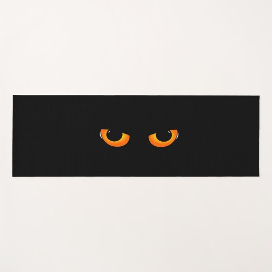Tapis De Yoga Yeux éffrayants (Devant (Horizontal))