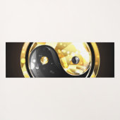 Tapis De Yoga Yin Yang or sur noir (Dos (Horizontal))
