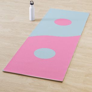 Tapis De Yoga Yin Yang vintage Rose Et Bleu