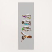 Tapis De Yoga Yoga Alphabet Femme Mat (Devant)