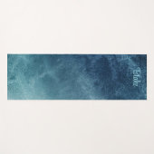 Tapis De Yoga Yoga bleu Abstrait (Devant (Horizontal))