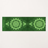 Tapis De Yoga Yoga Fleur Mandala Vert (Devant (Horizontal))