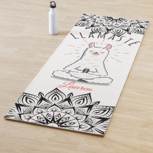 Tapis De Yoga Yoga Llama - Llamaste Pun Mindfulness Mandala Nom