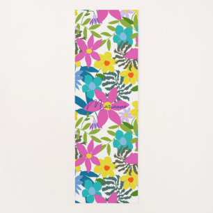 Tapis De Yoga Yoga Mat à fleurs tropicales modernes sur mesure