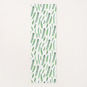 Tapis De Yoga Yoga Mat - Green Leaves Pattern (Devant)
