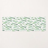 Tapis De Yoga Yoga Mat - Green Leaves Pattern (Devant (Horizontal))