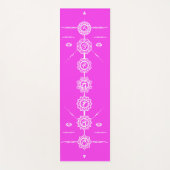 Tapis De Yoga  Yoga mat guide 7 chakras design rose (Devant)