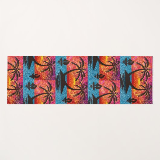 Tapis De Yoga Yoga Mat - Île tropicale (Devant (Horizontal))