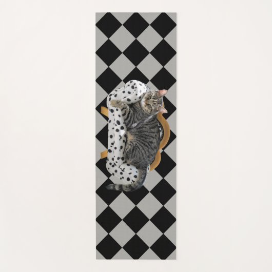 Tapis De Yoga Yoga Mat Lazy Chat Diamond Hatch (Devant)