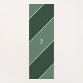 Tapis De Yoga Yoga Mat - Persalised Green Stripes Pattern (Devant)