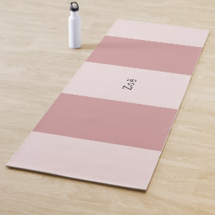Tapis De Yoga Yoga Mat - Personalised Pink Stripes Pattern