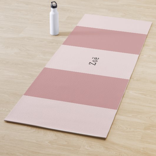 Tapis De Yoga Yoga Mat - Personalised Pink Stripes Pattern (En situation)