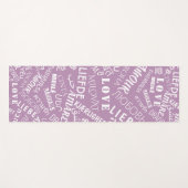 Tapis De Yoga Yoga Mat with Love Texte Multi Langue Vos Couleurs (Devant (Horizontal))