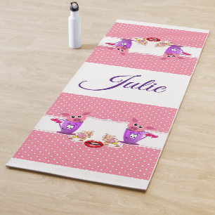 Tapis De Yoga Yoga Mats Yoga Rose Pigs Polkadot