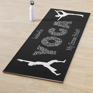 Tapis De Yoga Yoga, Mon Soulagement Du Stress ! - Noir et blanc