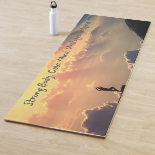 Tapis De Yoga Yoga Motivationnel Mat Corps fort, Esprit calme