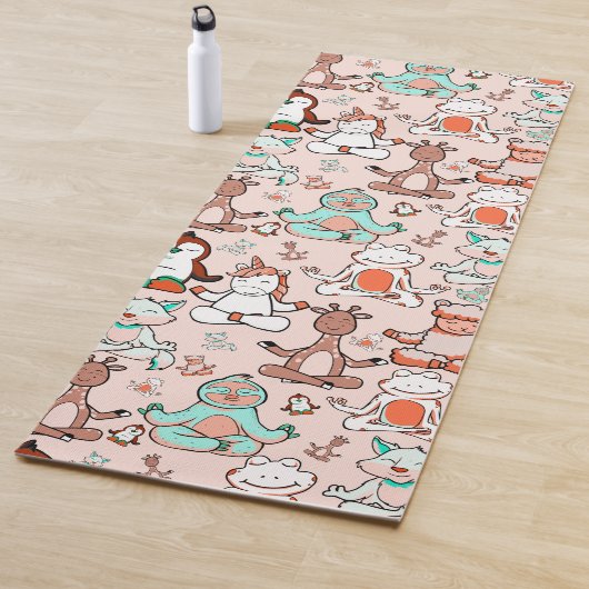 Tapis De Yoga Yoga poses pattern | Yoga seamless pattern 51 (En situation)