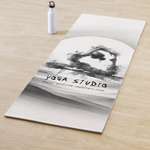 Tapis De Yoga Yoga Reiki à une jambe King Pigeon Pose Aquarelle