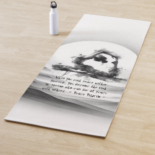 Tapis De Yoga Yoga Reiki à une jambe King Pigeon Pose Aquarelle