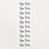 Tapis De Yoga Yoga Rocks Blanc & Noir Yoga Mat (Dos)