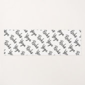 Tapis De Yoga Yoga Rocks Blanc & Noir Yoga Mat (Devant (Horizontal))