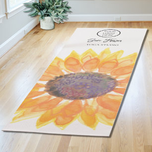 Tapis De Yoga Yoga Studio Round Logo Tournesol