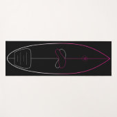 Tapis De Yoga Yogamatte de surf pop up | blanc de rose (Devant (Horizontal))