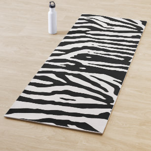 Tapis De Yoga Zebra Camouflage Motif artistique noir et blanc