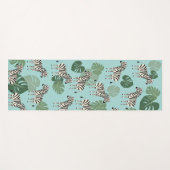 Tapis De Yoga Zebra Monstera Motif (Devant (Horizontal))