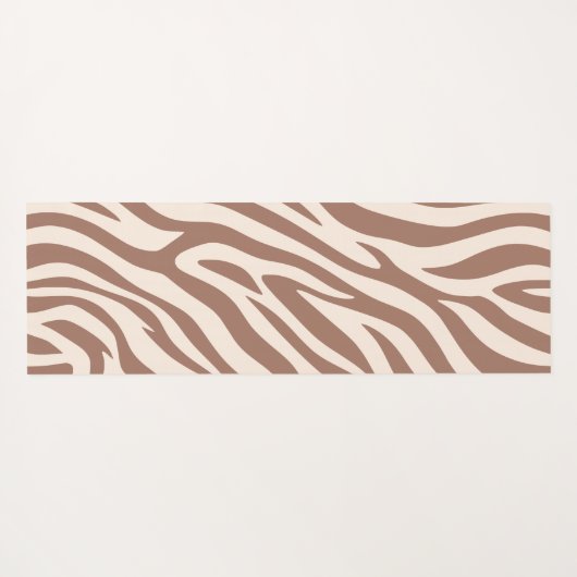 Tapis De Yoga Zebra Print-Mocha Mousse (Dos (Horizontal))