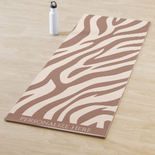 Tapis De Yoga Zebra Print-Mocha Mousse