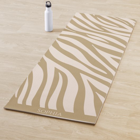 Tapis De Yoga Zèbre - Beige-Imprimé (En situation)