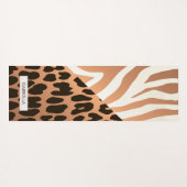 Tapis De Yoga Zèbre et Empreinte de léopard (Dos (Horizontal))