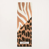 Tapis De Yoga Zèbre et Empreinte de léopard (Dos)