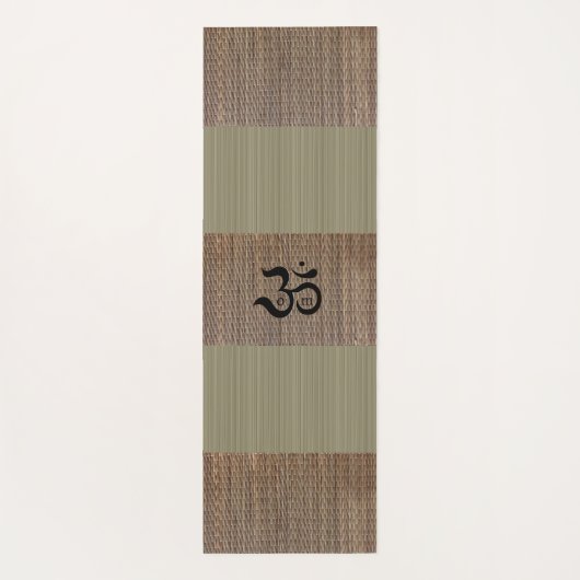 Tapis De Yoga Zen Om tatami vert imprimé nom personnalisé rustiq (Dos)