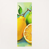 Tapis De Yoga Zesty Citrus Burst Sunshine Design (Devant)