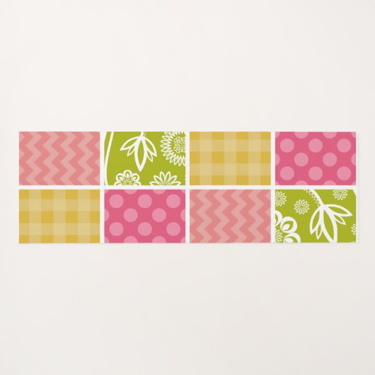 Tapis De Yoga Zigzag, Chevron, Pois, En vichy, Patchwork (Dos (Horizontal))