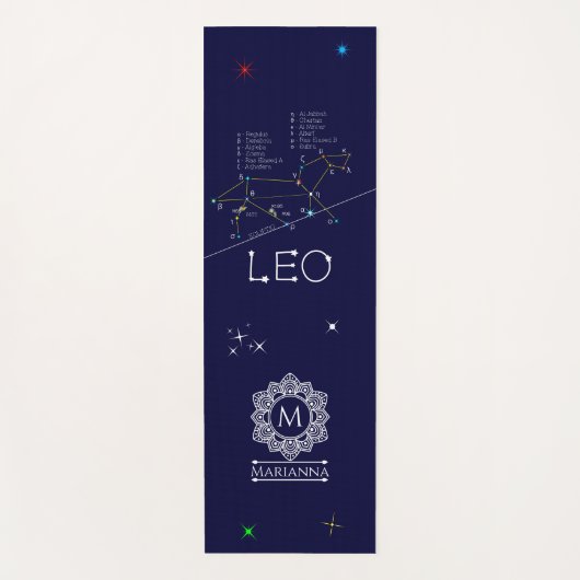 Tapis De Yoga Zodiac Constellation Leo (Devant)