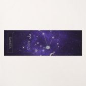 Tapis De Yoga Zodiac Purple Aries | Horoscope d'astrologie cosmi (Devant (Horizontal))