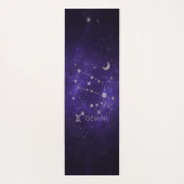 Tapis De Yoga Zodiac Purple Gemini | Horoscope d'astrologie cosm (Dos)