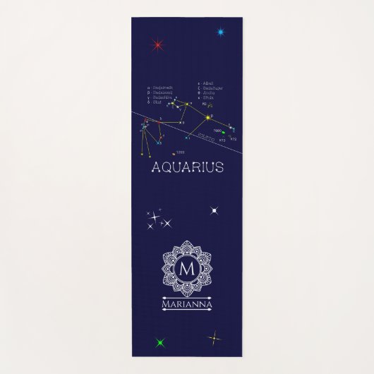 Tapis De Yoga Zodiaque Aquarius (Devant)