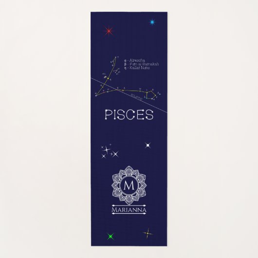 Tapis De Yoga Zodiaque Pisces (Devant)